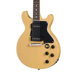 Front of Epiphone 1960 Les Paul Special Double Cut Reissue TV Yellow.