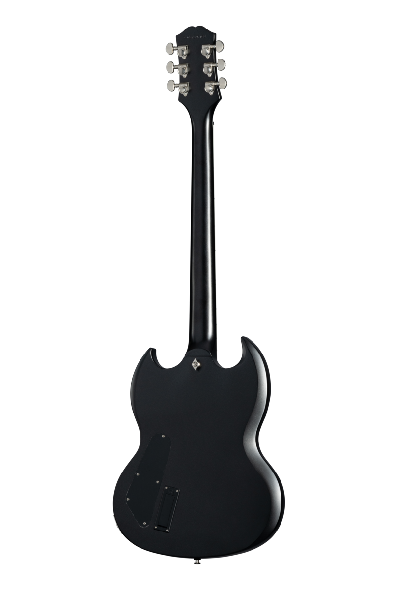 Back of Epiphone SG Prophecy Aged Jet Black Metallic.