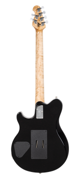 Back of Ernie Ball Music Man 30th Anniversary Axis Translucent Gold Quilt.
