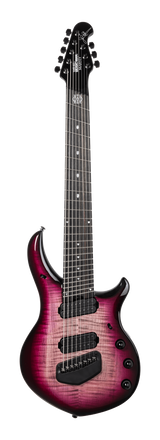Full frontal of Ernie Ball Music Man Majesty 8 Select Strawberry Moon EB.