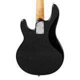 Back of body of Ernie Ball Music Man Short Scale StingRay Midnight Confetti.