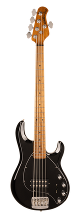 Full frontal of Ernie Ball Music Man StingRay Special 5 Black Maple Black PG.