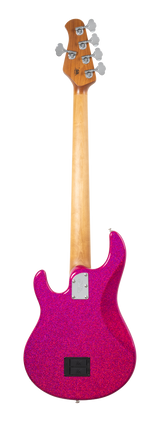 Back of Ernie Ball Music Man StingRay Special 5 Soda Pink Sparkle MP.