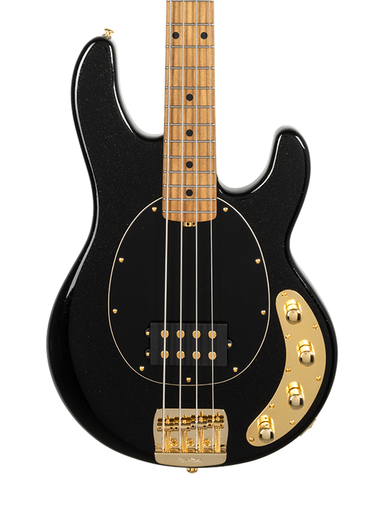 Front of Ernie Ball Music Man StingRay Special Bass Jackpot Maple Fingerboard.
