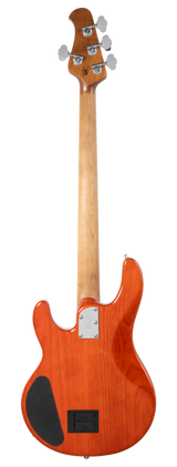 Back of Ernie Ball Music Man StingRay Special HH Translucent Orange RW.