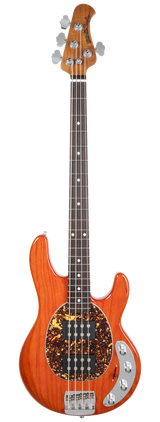 Full frontal of Ernie Ball Music Man StingRay Special HH Translucent Orange RW.