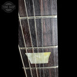 Neck of Used 2008 Gibson Les Paul Studio Triburst.