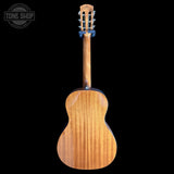 Back of Used Alvarez AP610ESHB Parlor Acoustic Guitar.