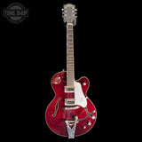 Full frontal of Used 2023 Gretsch G6119T-62 Tennesee Rose Vintage Select Dark Cherry.
