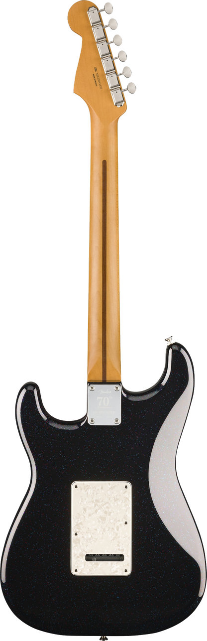 Back of Fender 70th Anniversary Player Stratocaster RW Nebula Noir.