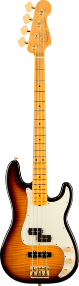 Full frontal of Fender 75th Anniversary American Professional II PJ Bass Rosewood 2-Color Sunburst.