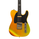 Front of Fender 75th Anniversary American Ultra II Telecaster Ebony Liquid Gold.