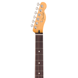 Headstock of Fender 75th Anniversary Player II Baritone Telecaster Rosewood Black.