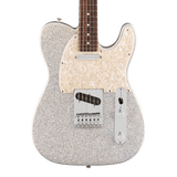 Front of Fender 75th Anniversary Player II Telecaster Rosewood Diamond Dust Sparkle.