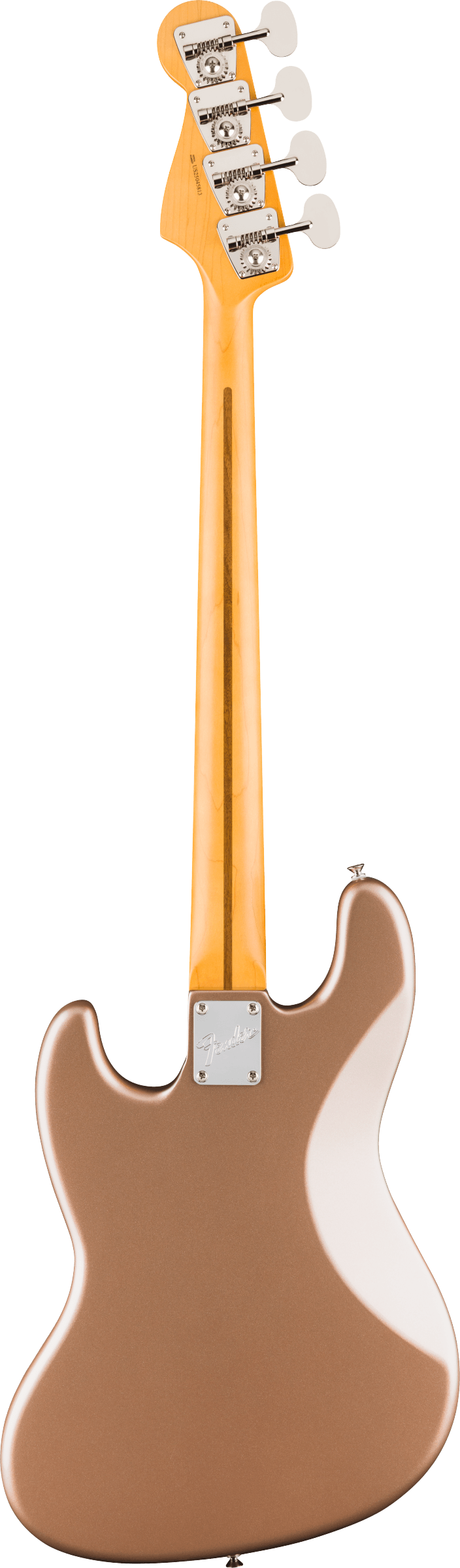 Back of Fender American Professional Classic Jazz Bass Rosewood Faded Firemist Gold.