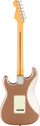 Back of Fender American Professional Classic Stratocaster Maple Faded Firemist Gold.