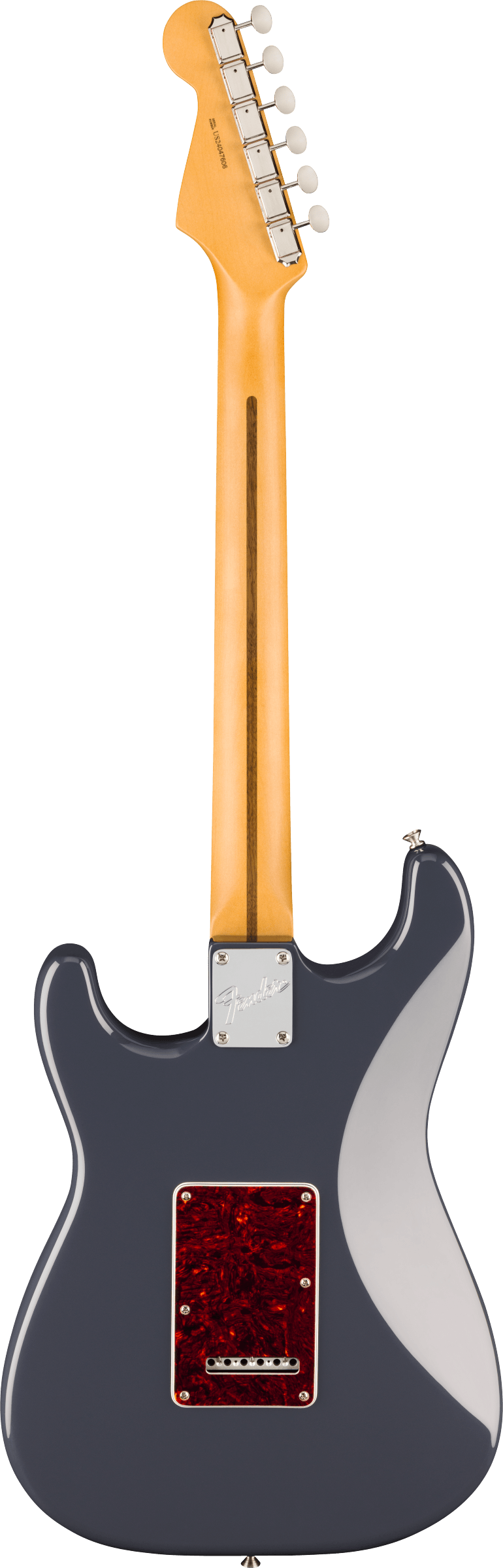 Back of Fender American Professional Classic Stratocaster Rosewood Faded Black.