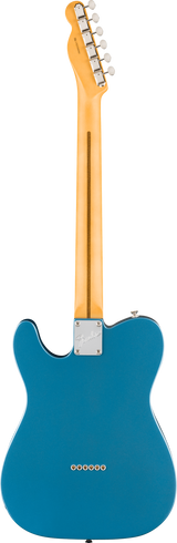 Back of Fender American Professional Classic Telecaster SSS Maple Faded Lake Placid Blue.