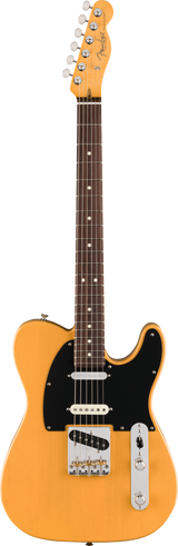 Full frontal of Fender American Professional Classic Telecaster SSS Rosewood Butterscotch Blonde.