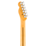 Back of headstock of Fender American Professional Hot Shot Telecaster Maple Butterscotch Blonde.