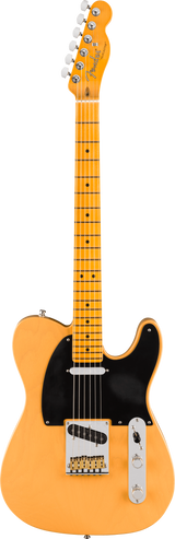 Full frontal of Fender American Ultra Luxe '50s Telecaster Maple Butterscotch Blonde.