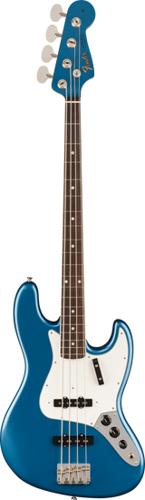Full frontal of Fender American Vintage II 1966 Jazz Bass Rosewood Lake Placid Blue.