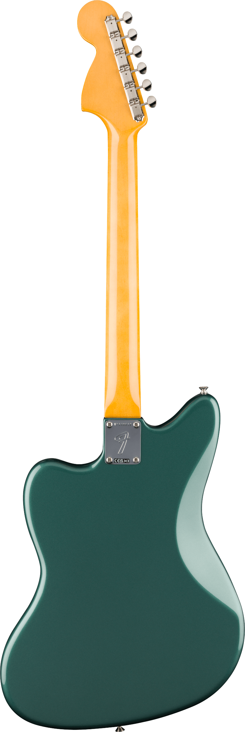 Back of Fender American Vintage II 1966 Jazzmaster Sherwood Green Metallic RW.