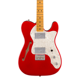 Front of Fender American Vintage II 1972 Telecaster Thinline Maple Candy Apple Red.