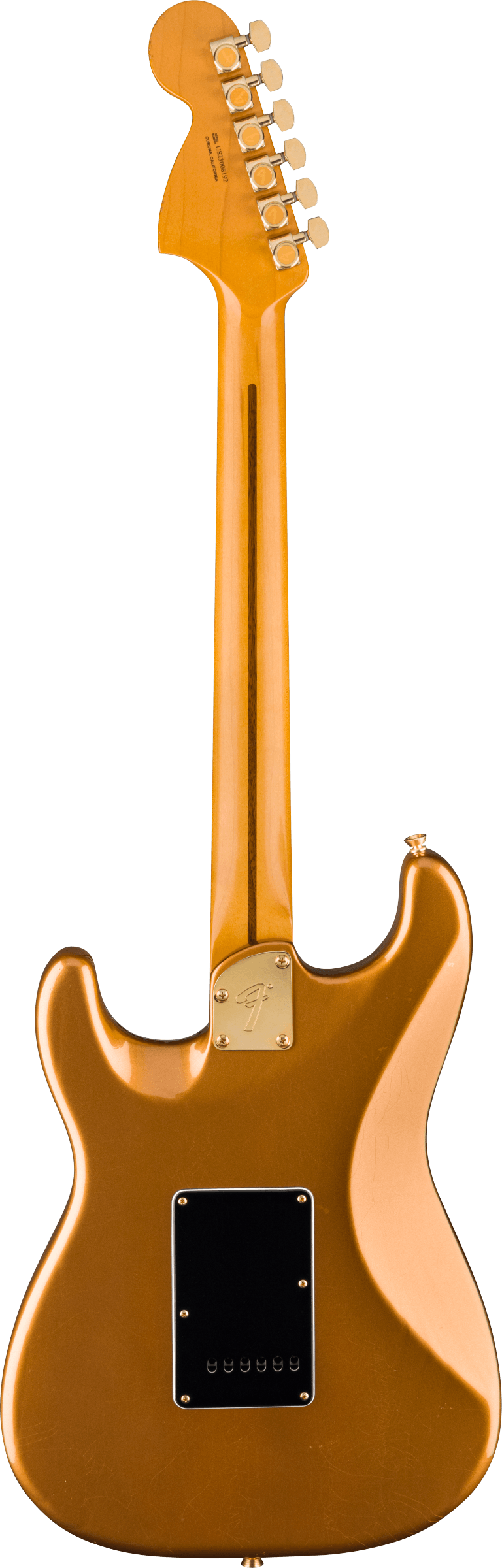 Back of Fender Bruno Mars Stratocaster MP Mars Mocha.