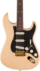 Front of Fender Custom Shop American Custom Strat RW NOS Vintage Blonde.