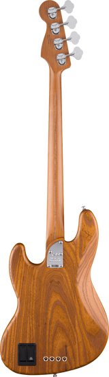 Back of Fender Limited Edition American Ultra II Jazz Bass Roasted Maple Natural.
