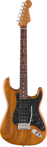 Full frontal of Fender Limited Edition American Ultra II Stratocaster HSS Rosewood Natural.