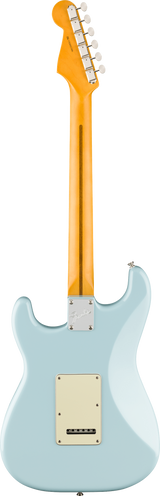 Back of Fender Limited Edition Pro Classic Silent Stratocaster Rosewood Daphne Blue.