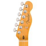 Headstock of Fender Limited Edition Pro Classic Silent Telecaster Maple Vintage Blonde.