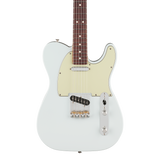 Front of Fender Limited Edition Pro Classic Silent Telecaster Rosewood Sonic Blue.