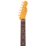Headstock of Fender Limited Edition Pro Classic Silent Telecaster Rosewood Sonic Blue.