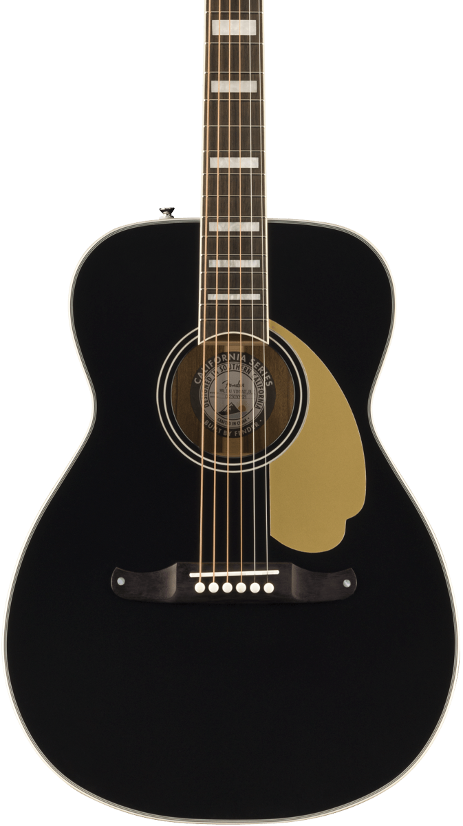 Fender Malibu Vintage Ovangkol Fingerboard Gold Pickguard Black w case