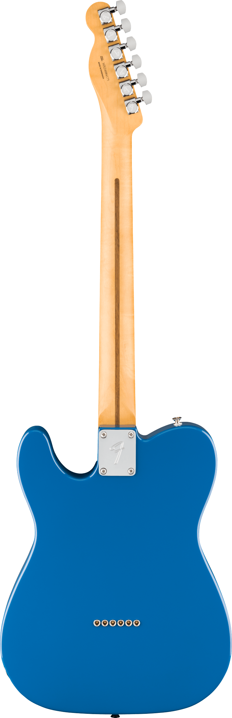 Back of Fender Player II Modified Telecaster MP Electric Blue.