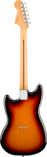 Back of Fender Player II Mustang Maple Fingerboard 3-Color Sunburst.