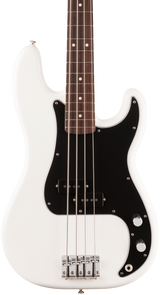 Front of Fender Player II Precision Bass Rosewood Fingerboard Polar White.