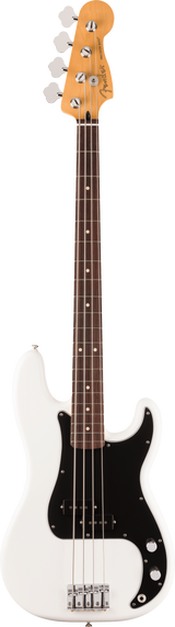 Full frontal of Fender Player II Precision Bass Rosewood Fingerboard Polar White.