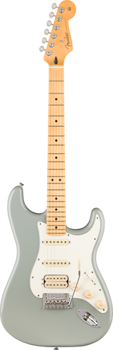 Full frontal of Fender Player II Stratocaster HSS Maple Cactus Gray.