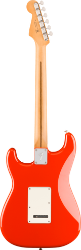 Back of Fender Player II Stratocaster HSS Rosewood Fingerboard Coral Red.