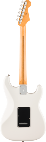 Back of Fender Player II Stratocaster Left-Hand Rosewood Fingerboard Polar White.