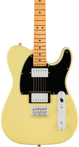Front of Fender Player II Telecaster HH Maple Fingerboard Hialeah Yellow.