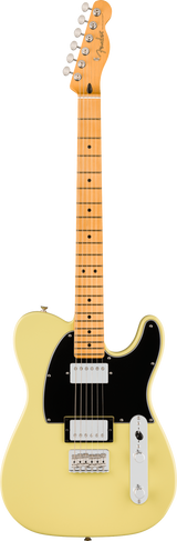Full frontal of Fender Player II Telecaster HH Maple Fingerboard Hialeah Yellow.