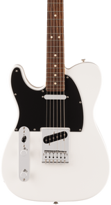 Front of Fender Player II Telecaster Left-Hand Rosewood Fingerboard Polar White.