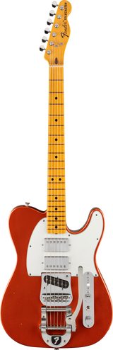 Full frontal of Fender Stories Collection Mike Campbell Red Dog Telecaster MP Red Dog Red.