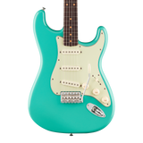 Front of Fender Vintera III Early '60s Stratocaster Rosewood Seafoam Green.