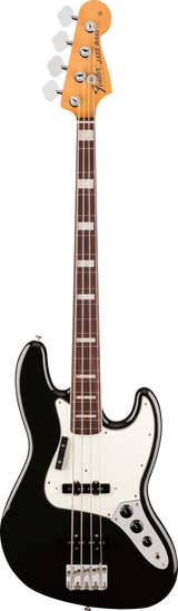 Full frontal of Fender Vintera III Early '70s Jazz Bass Rosewood Black.